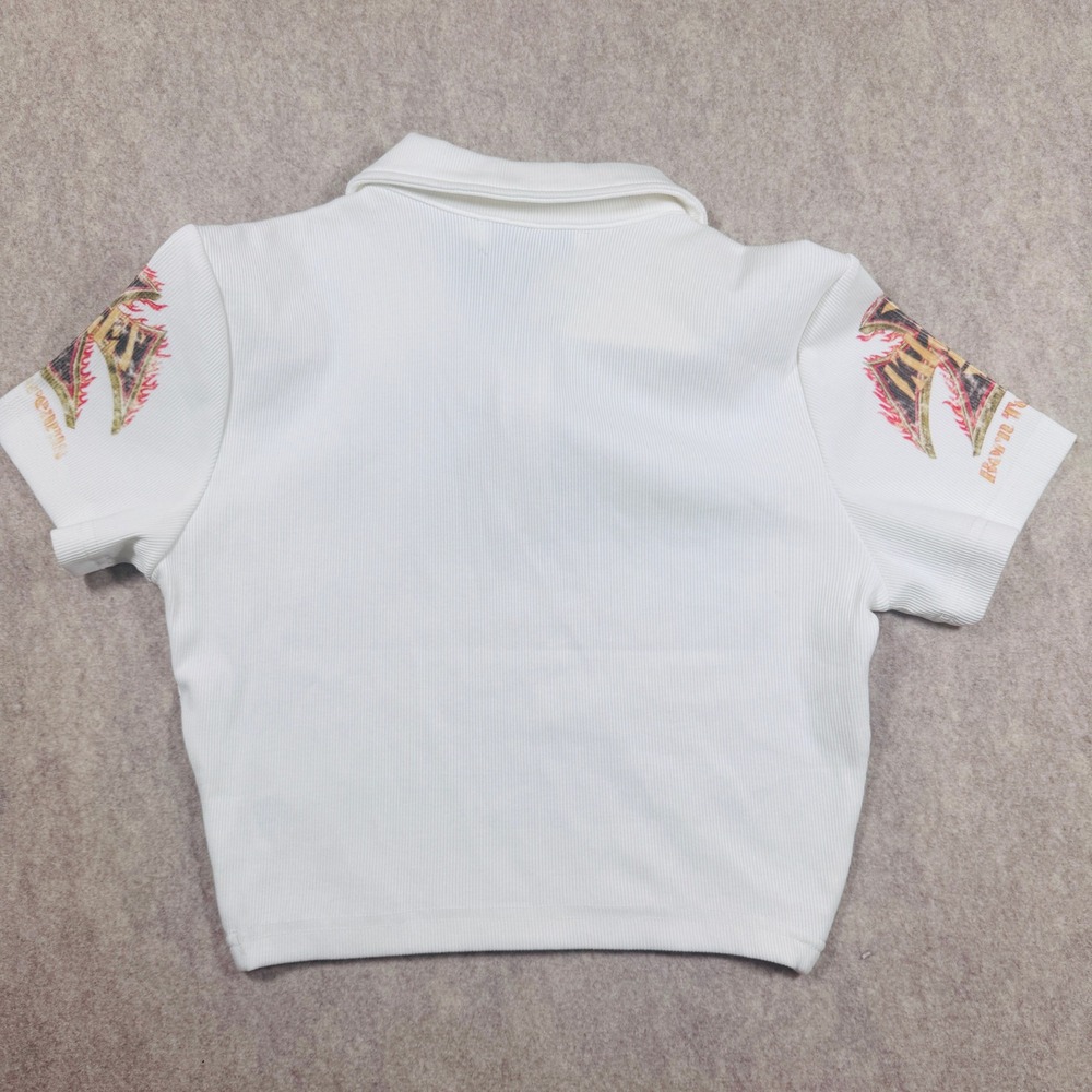 Vale Forever Rebirth Rugby Tee Size M Ribbed texture Zipper neck - Picture 7 of 7